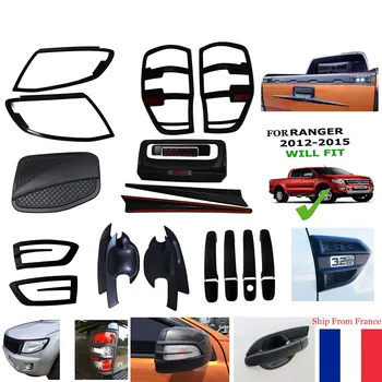 Estilo carro Preto Kits de Acessórios do Carro para Ford Ranger Wildtrak 2012 2012 2014 PX XL, XLS, XLT 4X4 Preto Fosco