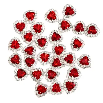 5Pcs Coração Dia dos Namorados Estilo de Unhas Decorações de Liga/Resina, Strass Unhas Arte Encantos de Suprimentos 3D de Luxo Diamante de Suprimentos