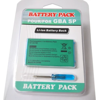 Bateria recarregável, Built-in Li-ion Compatível com o Gameboy Advance SP 3,7 V, 850mAh Juntamente com a Ferramenta de Reparo