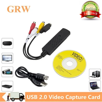 GRWIBEOU USB 2.0 para Adaptador RCA Cabo Conversor USB 2.0 de Áudio RCA Placa de Captura de Vídeo Para TV, DVD, VHS dispositivo de captura Para Win7/8/XP