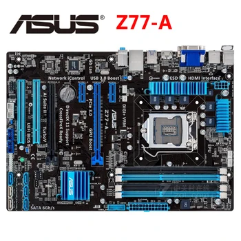 A Z77 Para ASUS Z77-100% Original da placa-Mãe USB 3, 32G Z77A ambiente de Trabalho LGA 1155 DDR3 placa-mãe SATA III, a placa-Mãe PCI-E X16 Usado