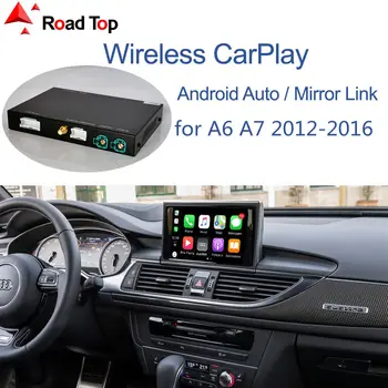 Sem fio Apple CarPlay Android Auto Interface para Audi A6 A7 2012-2018, com o AirPlay Link de Espelho do Carro de Funções de reprodução