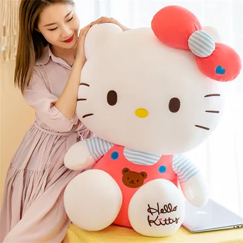 45Cm Hello Kitty Brinquedos de Pelúcia em Tamanho Grande Anjo Kawaii Cartoon Adorável Urso Menina de Presente de Aniversário Brinquedos para Crianças