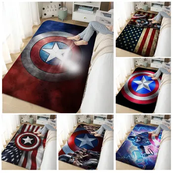 Marvel Capitão América Porta de Entrada Esteira mais Barato Anti-derrapante Moderna Sala de estar Varanda Impresso Cabeceira Tapetes de Área