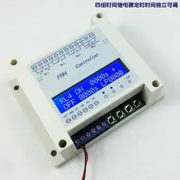 4CH relé de Tempo independente do ciclo do Temporizador de Atraso de Mudar Módulo do controlador Programável LED Timer Digital de sinal de tensão de controle de