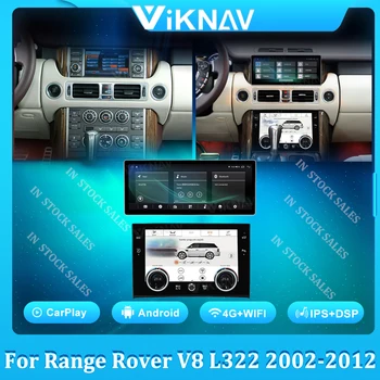 Android Carro de Rádio Para a Terra Range Rover V8 L322 2002-2012 CA o Painel de Auto Estéreo Player de Multimídia de Clima, Controle da Tela de Toque