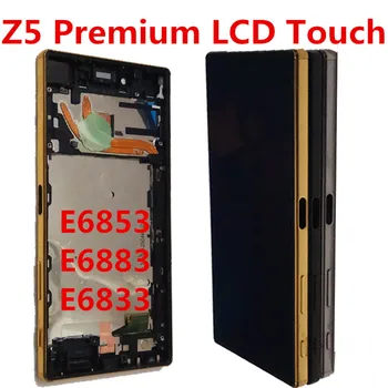 Display LCD Para SONY Xperia Z5 Premium Tela de Toque LCD com Moldura de Substituição para SONY Z5Plus E6883 E6833 E6853 LCD
