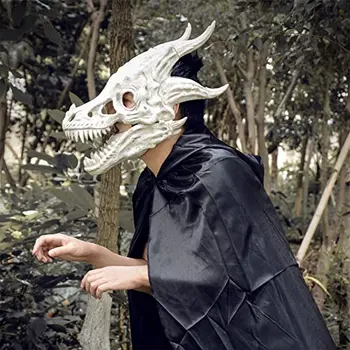 A Maxila móvel-Dino Máscara de Movimento da Mandíbula Decoração-Tiranossauro Rex Máscara de Aniversário, Decorações, Máscara de Dragão Partido Máscara para os Peludos de Halloween