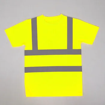 2022Outdoor Camisa Fluorescente de Alta Visibilidade do Trabalho da Segurança Camisa de Verão Respirável Trabalho Camiseta Colete reflector t-shirt Seca Rápido