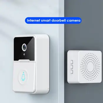 Smart Remoto sem Fio de Vídeo wi-Fi Recarregável Porta de Segurança Campainha Duas vias de Voz e Áudio Visual Inteligente Campainha