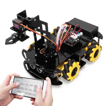Smart Robô Kit para Arduino Project Braço Mecânico Grande Diversão Pequeno Carro para a Aprendizagem de Programação Versão Completa do Conjunto de Códigos