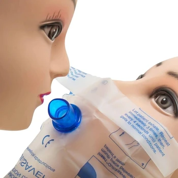 Kits de primeiros Socorros Acessórios CPR de Reanimação boca A Boca Respirador de proteção facial Máscara Com Uma Válvula de Maneira