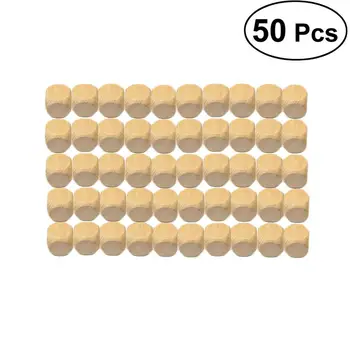 20MM de Madeira Cubos de Artesanato em Branco Conjunto de Dados em Branco de Seis Lados de Blocos de Madeira para DIY de Quebra-cabeça