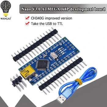 Oficial Nano Atmega168 controlador compatível para o arduino nano Atmega168PA-AU CH340 CH340C substituir CH340G driver USB