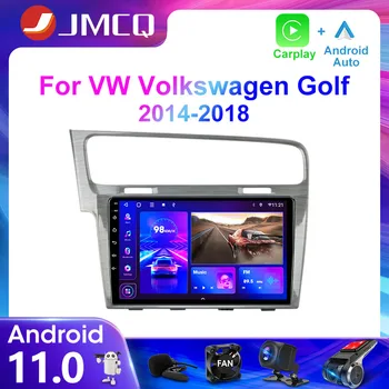 JMCQ 2Din Android 4G 11 de som do Carro Rádio Multimídia Vídeo Player Para VW Volkswagen Golf VII 7 2014-2018 de Navegação GPS Carplay