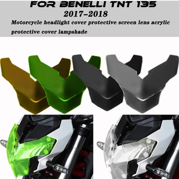 Para BENELLI TNT 135 TNT 125 2017-2018 Motocicleta Farol Tampa de Proteção da Tela Lente de Acrílico Tampa de Protecção do Abajur