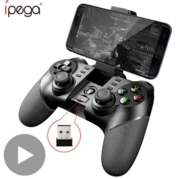 Ipega 9076 PG-9076 Game Pad Controlador de Gamepad Móvel Bluetooth Acionar o Joystick Para Android PS3 Smart TV da Caixa de Telefone sem Fio PC