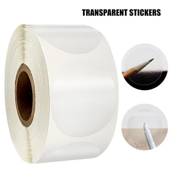 500pcs/roll-Redonda de PVC Transparente Autocolante Scrapbooking Impermeável Papel Adesivo Pacote Evenlope Selo de Etiquetas de papel de carta Supplie