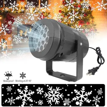DIODO emissor de floco de Neve Projector de Luz a Luz da Noite ao ar livre Tempestade de neve Lâmpada de Projeção Inicial clima de Natal Festivais de Decoração de Festa