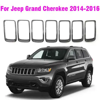 Para Jeep Grand Cherokee 2014-2016 Auto Preto Grelha De Capa Grade Do Radiador Anel Insere Quadro