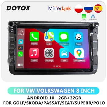 DOVOX 2din Android Para VW/Volkswagen/Golf/Passat/Skoda/Polo/Jetta/Caddy auto-Rádio de 2 Din do GPS do Carro Jogador de Multimédios da Navegação do Dvd