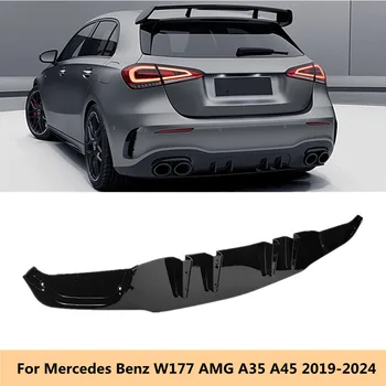 Para a Mercedes Benz W177 AMG A35 A45 2019 2020 2021 de Estacionamento Traseiro pára-choques de Lâmina Lábio Body Kit Spoiler Divisor de Canard da Guarda Proteja a Tampa