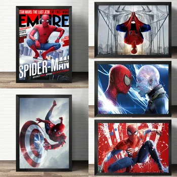 Disney Marvel Cartaz Do Super-Herói Homem-Aranha Completa Bordado De Diamante Diamante Mosaico De Diamante, Pintura, Ponto Cruz Kits De Decoração Para Casa