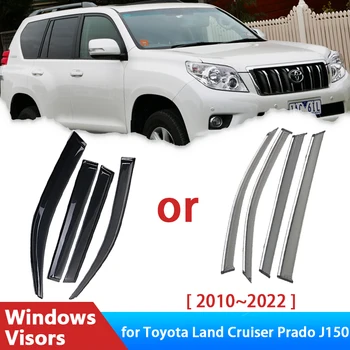 Defletores para Toyota Land Cruiser Prado 150 J150 2010~2022 Lexus GX 400 460 Acessórios Carro do Lado do Windows Viseiras Chuva Sobrancelha 4x