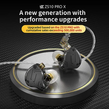 KZ ZS10 Pro X 1DD+4BA In-ear Monitor Driver de Híbrido de Fone de ouvido hi-fi de Baixo Fone de ouvido Música de Fone de ouvido com Fio de Esportes Earbud