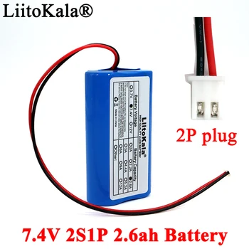 Liitokala 7.4 V 18650 Bateria de Lítio 2S 2.6 ah Pesca DIODO emissor de Luz do alto-Falante Bluetooth 8,4 V Emergência DIY baterias com PCB