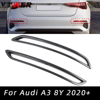 Para Audi A3 8Y 2020 2021 2022 ABS Acessórios do Exterior Traseira Lâmpada da Luz de Névoa de Decoração 2pcs Estilo Carro