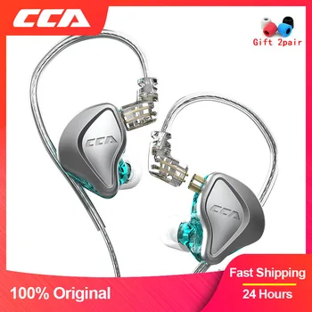 CCA ARN APARELHAGEM hi-fi No Ouvido Fone de ouvido Eletrostática+Driver Dinâmico Unidade APARELHAGEM hi-fi Fones de ouvido com Cancelamento de Ruído Fone de ouvido com Fio CCA C12 ZSN PRO