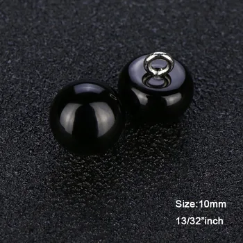 10pcs/lot Tamanho:10mm Preto Clássico Botões de Pérola Haste de Metal Cogumelo Botão para Vestuário de DIY Camisa de Costura Enfeite(SS-2588)