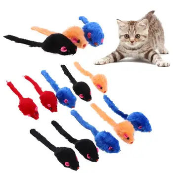 10pcs/lot Mini Coloridos Brinquedos do Gato de Pelúcia Falso Mouse Brinquedos para Gatos Gatinho Animal Engraçado Jogar Gato de Estimação de Produtos de Suprimentos
