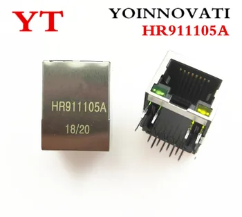 100pcs/monte RJ45 único Conector de porta Com o Magnetismo E o Módulo de LED HR911105A HR91105A Melhor qualidade.