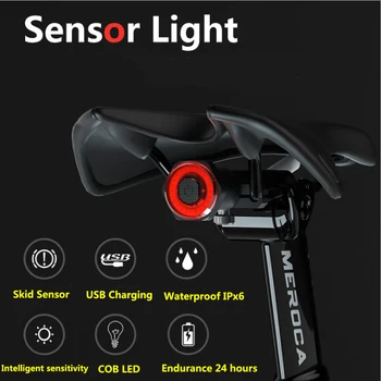 A Luz de bicicleta de Ciclismo de Estrada do DIODO emissor de MTB Bicicleta Luzes Traseiras de Luz Sela o Espigão IPX6 de Carregamento USB Lanternas traseiras Enfitnix venda quente 2019