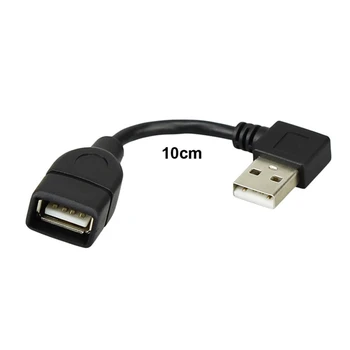 10 cm 20 cm 40 cm USB2.0 Cabo USB Macho para fêmea do cabo de extensão de 90 Graus de ângulo
