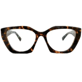 Lux Modelo Irregular Mulheres Óculos Quadro 52-19-140 Importados Leopard Puro-Prancha Fullrim Patchwork Turquesa Pernas para Prescrição