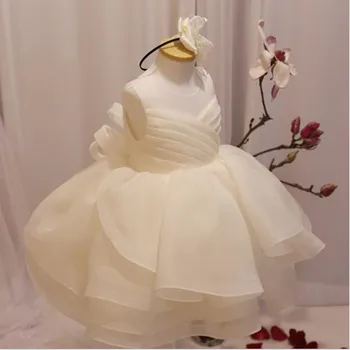 Bebê Recém-Nascido Meninas Batismo Vestidos De 1 Ano De Aniversário Do Vestido Infantil Princesa Batismo Vestido Vestido Da Menina De Flor