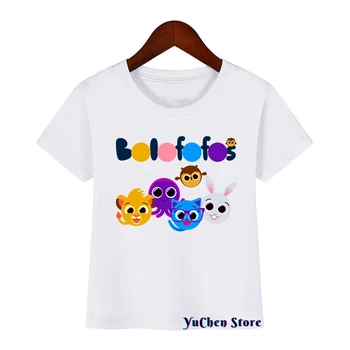Engraçado Roupas De Crianças Tshirt Música De Desenhos Animados Bolofofos De Impressão De T-Shirt Para Meninos E Meninas De Moda De T-Shirt Bonito Meninos Meninas Rapazes Raparigas Universal Roupas