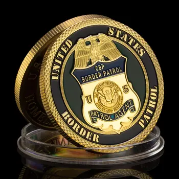 CBP Lembrança de Patrulha de Fronteira Departamento de Segurança da Pátria Coleção de Arte Moeda Comemorativa Banhado a Ouro Desafio Moeda