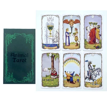 animais de cartas de Tarô, jogo de tabuleiro de espera de cartas de tarô com o pdf do guia animal de forma