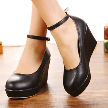 Moda Nova Chegada Doce Confortável Cunhas Único Sapatos De Mulheres Plus Size Cunhas De Sapatos Pequenos Único Sapatos 30 31 32 33 41 42