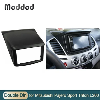 Para Mitsubishi Pajero Sport Triton L200 Rádio DVD 2 Din Estéreo Painel de Traço de Montagem de Instalação de Kit de corte de Rosto Quadro Fáscia