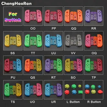 ChengHaoRan Para a Nintendo Mudar Alegria-Con de Substituição de Habitação Shell de Cobertura para NS NX JoyCons de Caso do Controlador Verde Claro cor-de-Rosa