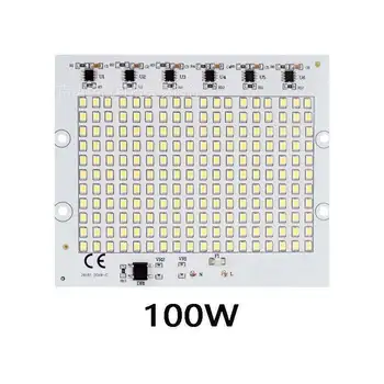 100W Lâmpada LED Chip 220V Inteligente IC Floodlight COB Chip SMD 2835 AC 230V, 240 DIY Para o Exterior Projector Branco Frio Branco Quente