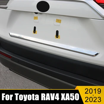 Para Toyota RAV4 2019-2021 2022 2023 RAV 4 XA50 Híbrido de Carro ABS Traseiro Tampa do porta-malas Guarnição Tampa Traseira Porta traseira de Molde do Enfeite de Tira