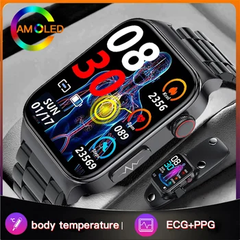 2022 Novo ECG Inteligente Homens do Relógio de Saúde de Monitoramento de Glicose no Sangue Arterial Pressão de Relógios do Esporte Mulheres Impermeável Smartwatch Para Xiaomi