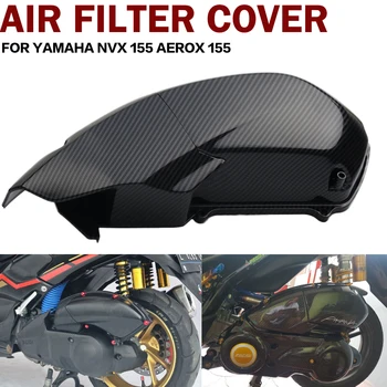 PARA a YAMAHA NVX 155 Aerox 155 de Fibra de Carbono de Padrão de Motocicleta Tampa do Filtro de Ar Shell Cap Quadro Deslizante
