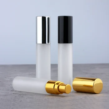50 peças/Lote 10 ml de Perfume Vaporizador de Vidro Fosco, o Pulverizador de Bomba Portátil de Viagem Recipiente de Cosméticos